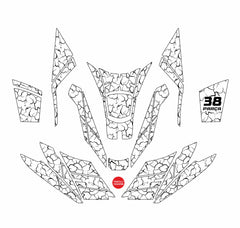 Pcx Full Tank Pad Set Stone 2025 - 38 Parça