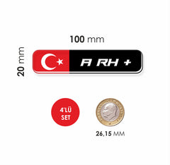Kan Grubu Sticker 4'lü Set